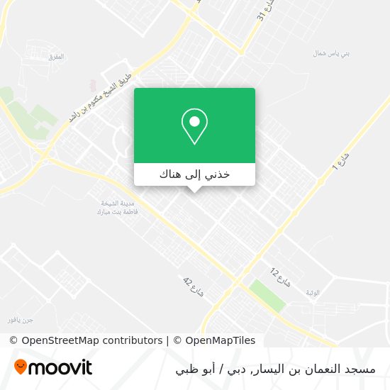 خريطة مسجد النعمان بن اليسار