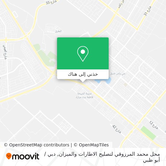 خريطة محل محمد المرزوقي لتصليح الاطارات والميزان
