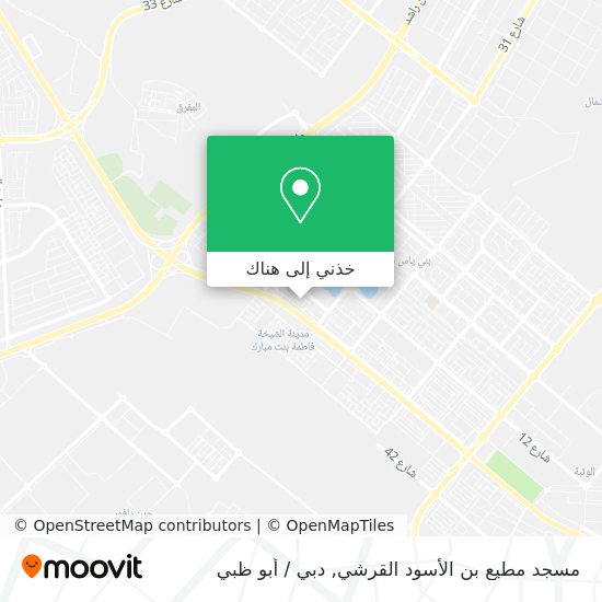 خريطة مسجد مطيع بن الأسود القرشي