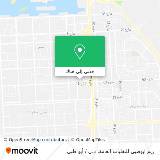 خريطة ريم ابوظبي للنقليات العامة