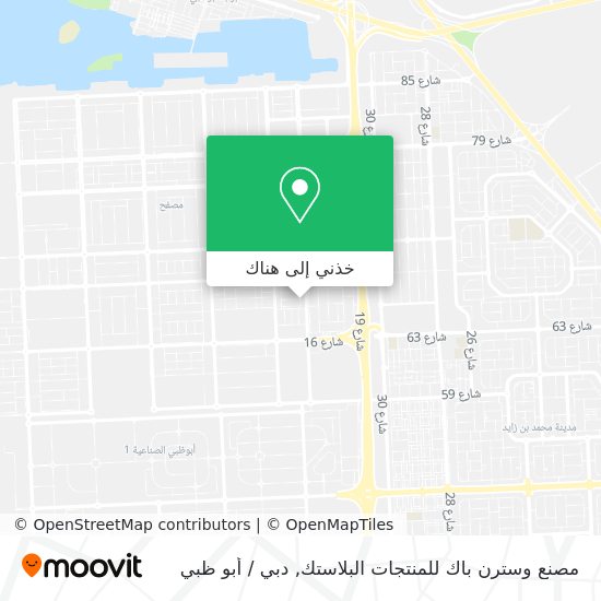 خريطة مصنع وسترن باك للمنتجات البلاستك