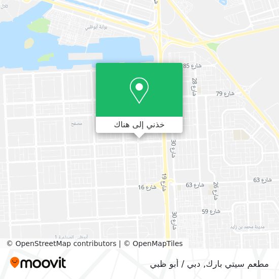 خريطة مطعم سيتي بارك