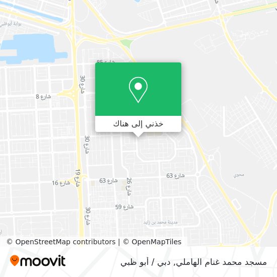 خريطة مسجد محمد غنام الهاملي