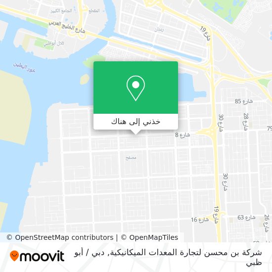 خريطة شركة بن محسن لتجارة المعدات الميكانيكية