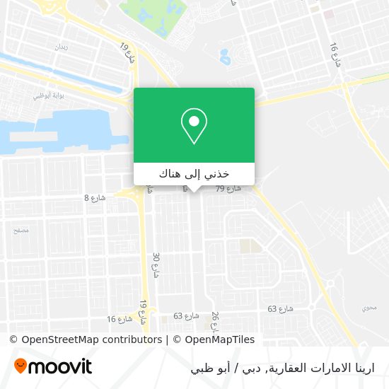 خريطة ارينا الامارات العقارية