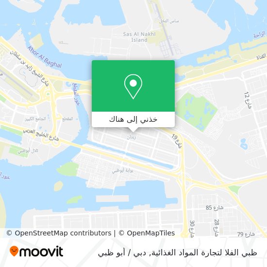 خريطة ظبي الفلا لتجارة المواد الغذائية