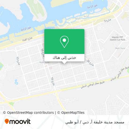 خريطة مسجد مدينة خليفة أ