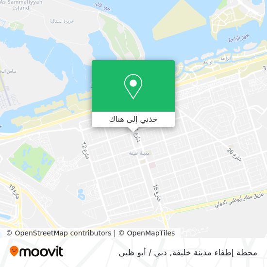 خريطة محطة إطفاء مدينة خليفة