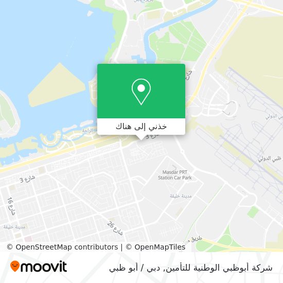 خريطة شركة أبوظبي الوطنية للتأمين