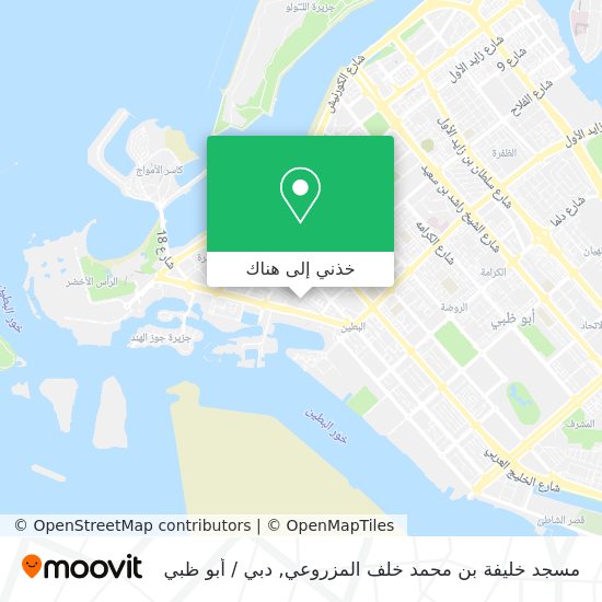 خريطة مسجد خليفة بن محمد خلف المزروعي