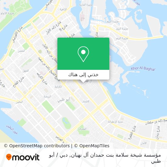 خريطة مؤسسة شيخة سلامة بنت حمدان آل نهيان