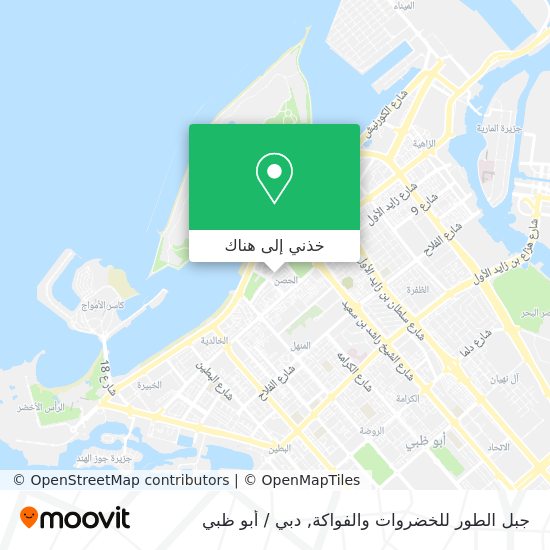 خريطة جبل الطور للخضروات والفواكة