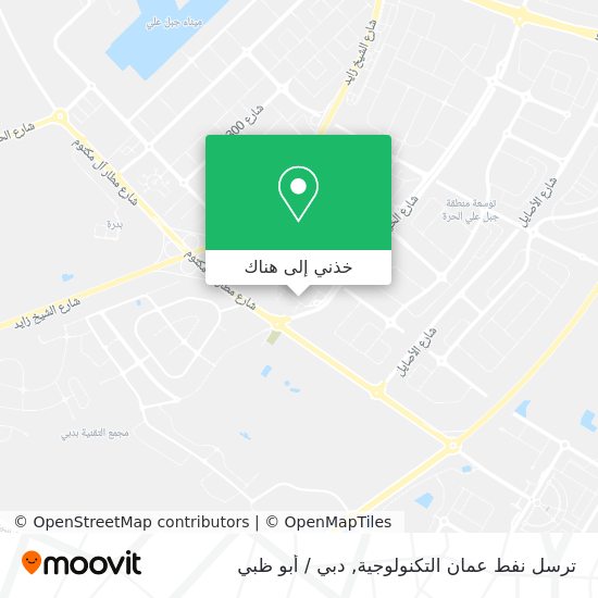 خريطة ترسل نفط عمان التكنولوجية