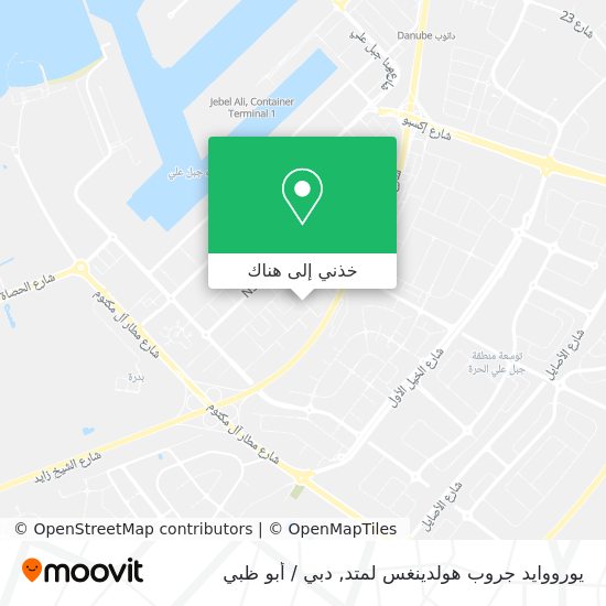 خريطة يورووايد جروب هولدينغس لمتد