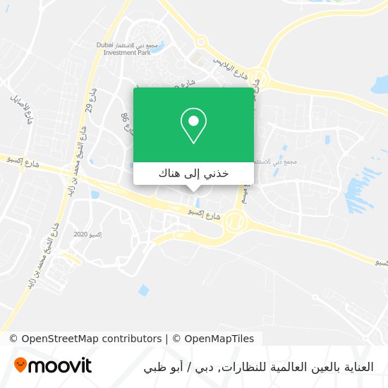 خريطة العناية بالعين العالمية للنظارات