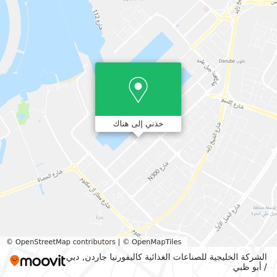 خريطة الشركة الخليجية للصناعات الغذائية كاليفورنيا جاردن