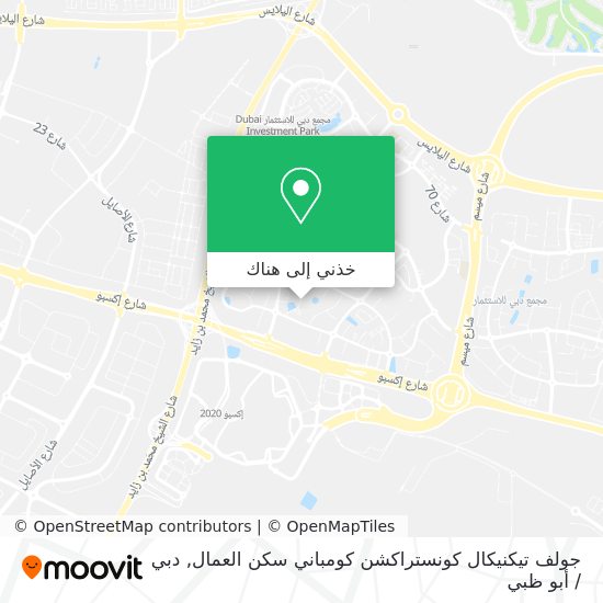 خريطة جولف تيكنيكال كونستراكشن كومباني سكن العمال