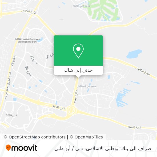 خريطة صراف الي بنك ابوظبي الاسلامي