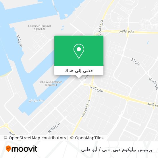 خريطة بريتيش تيليكوم دبي