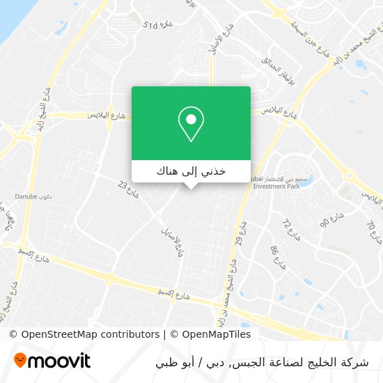 خريطة شركة الخليج لصناعة الجبس