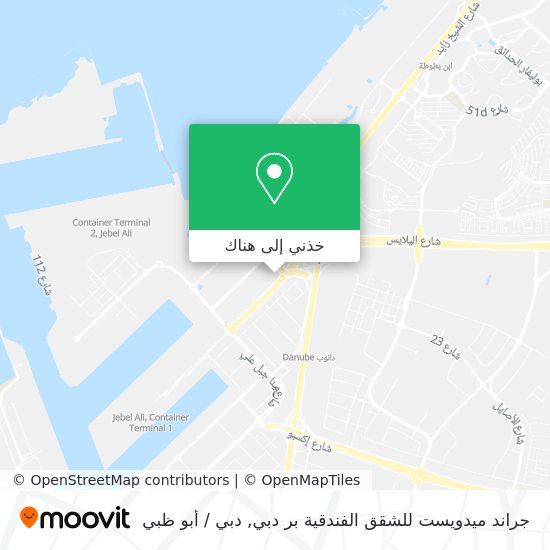 خريطة جراند ميدويست للشقق الفندقية بر دبي