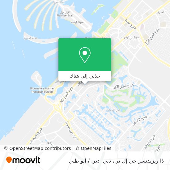 خريطة ذا ريزيدنسز جي إل تي، دبي