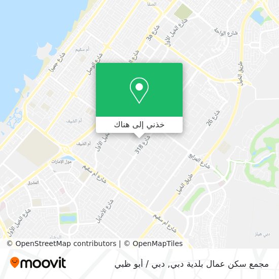 خريطة مجمع سكن عمال بلدية دبي