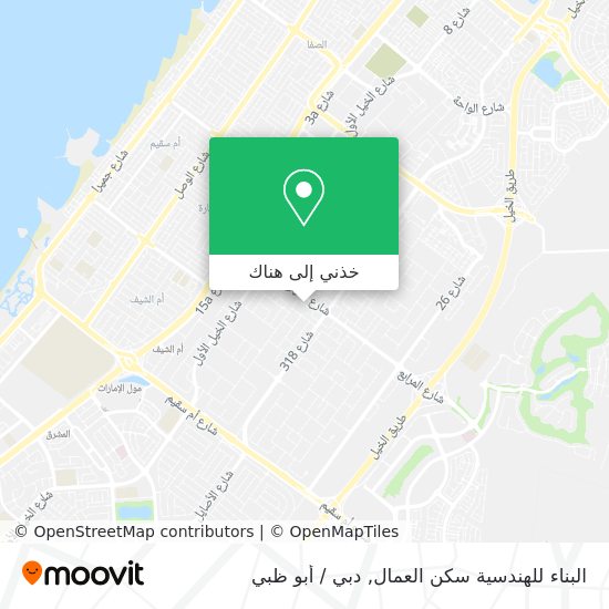 خريطة البناء للهندسية سكن العمال