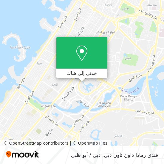 خريطة فندق رمادا داون تاون دبي