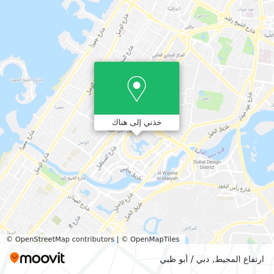 خريطة ارتفاع المحيط