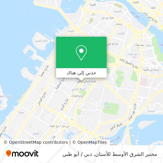 خريطة مختبر الشرق الأوسط للأسنان