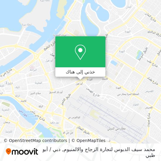 خريطة محمد سيف الدبوس لتجارة الزجاج والالمنيوم