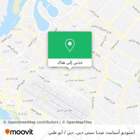 خريطة أستوديو آسيانيت ميديا سيتي دبي