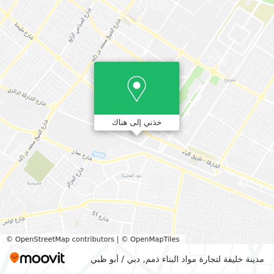 خريطة مدينة خليفة لتجارة مواد البناء ذمم