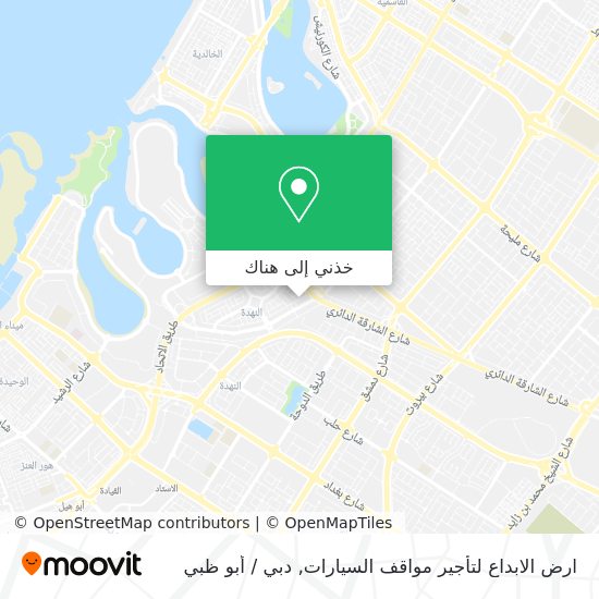 خريطة ارض الابداع لتأجير مواقف السيارات