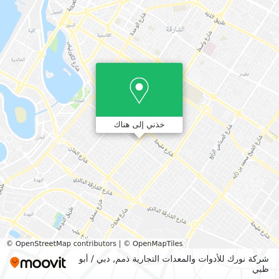 خريطة شركة نورك للأدوات والمعدات التجارية ذمم