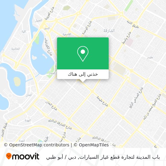 خريطة باب المدينة لتجارة قطع غيار السيارات