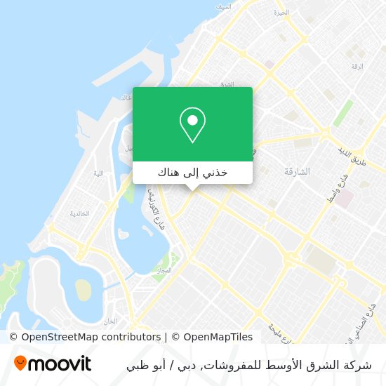 خريطة شركة الشرق الأوسط للمفروشات