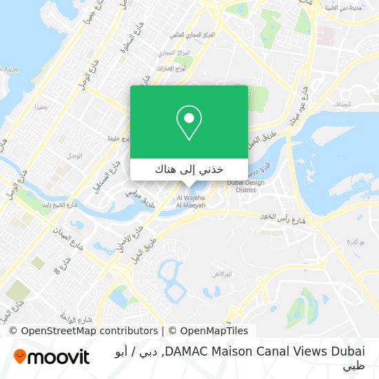 خريطة DAMAC Maison Canal Views Dubai