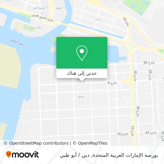 خريطة بورصة الإمارات العربية المتحدة