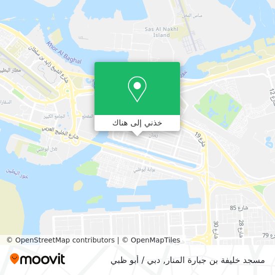 خريطة مسجد خليفة بن جبارة المنار