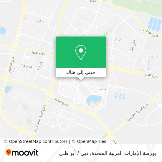 خريطة بورصة الإمارات العربية المتحدة