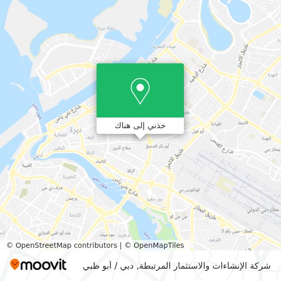 خريطة شركة الإنشاءات والاستثمار المرتبطة