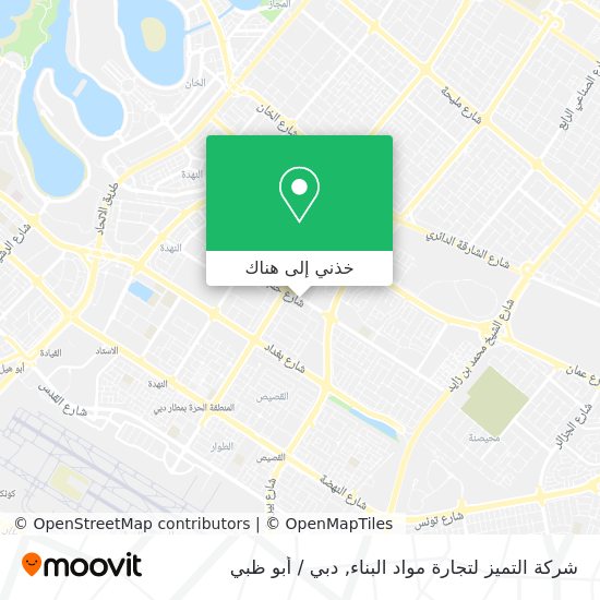 خريطة شركة التميز لتجارة مواد البناء