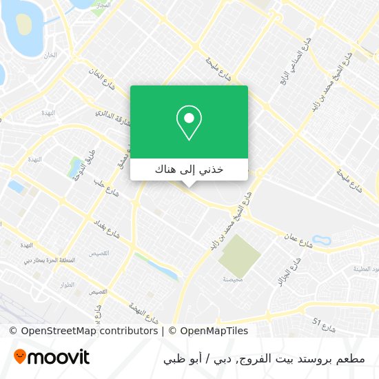 خريطة مطعم بروستد بيت الفروج
