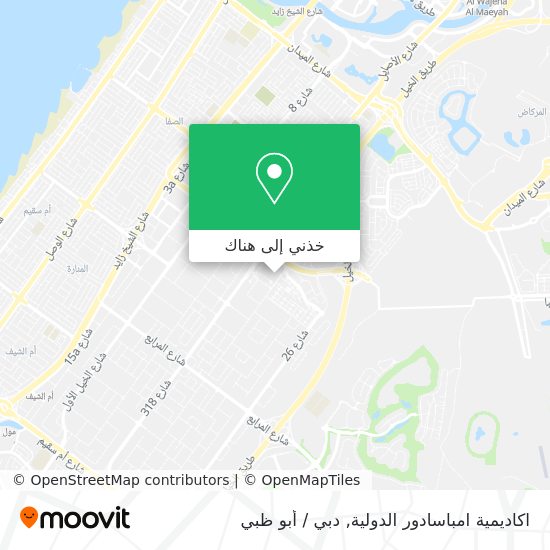 خريطة اكاديمية امباسادور الدولية