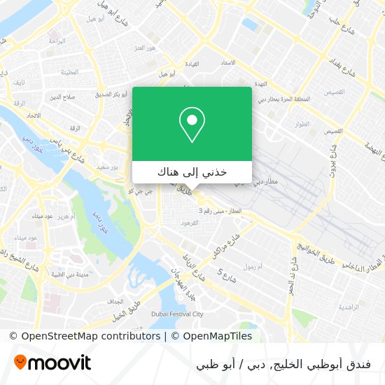 خريطة فندق أبوظبي الخليج