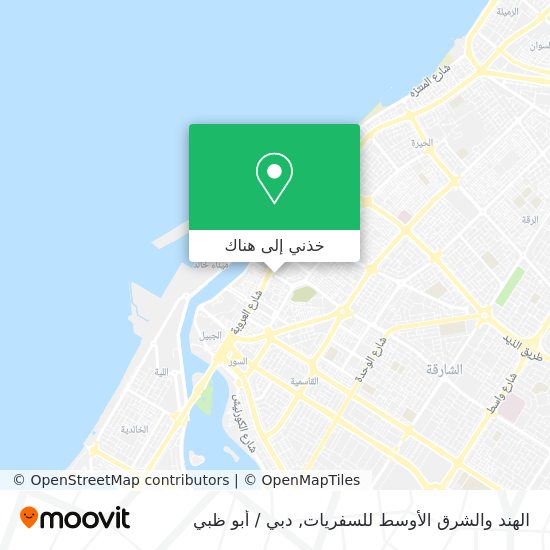 خريطة الهند والشرق الأوسط للسفريات