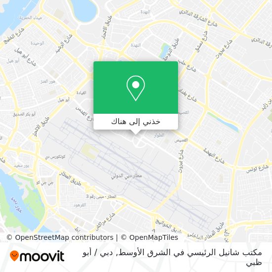 خريطة مكتب شانيل الرئيسي في الشرق الأوسط