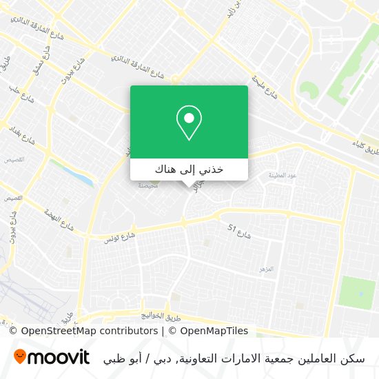 خريطة سكن العاملين جمعية الامارات التعاونية
